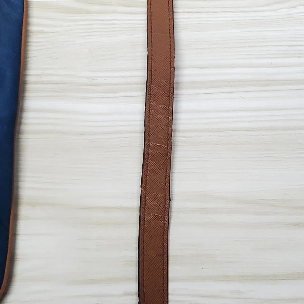 Michael Kors Navy and Brown Crossbody Bag
